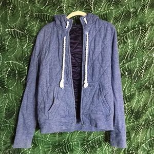 Blue hooded jacket